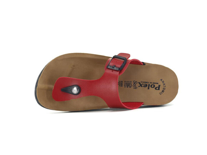 Polex Patik 1201 Birken Klasik Tek Toka Parmak Arası Terlik Kırmızı - Polex (1)