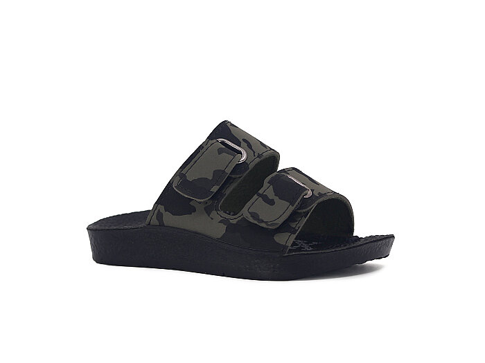 Polex Patik 1218 Birken Çift Cırtlı Erkek Günlük Terlik Siyah - 1