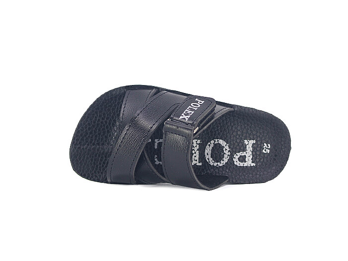 Polex Patik 1219 Birken Çapraz Cırtlı Erkek Günlük Terlik Siyah - Polex (1)