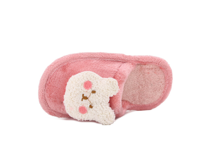 Polex Patik Batı Hayvanlı Kafalı Ev Terliği Ayıcıklı Pudra - Polex (1)