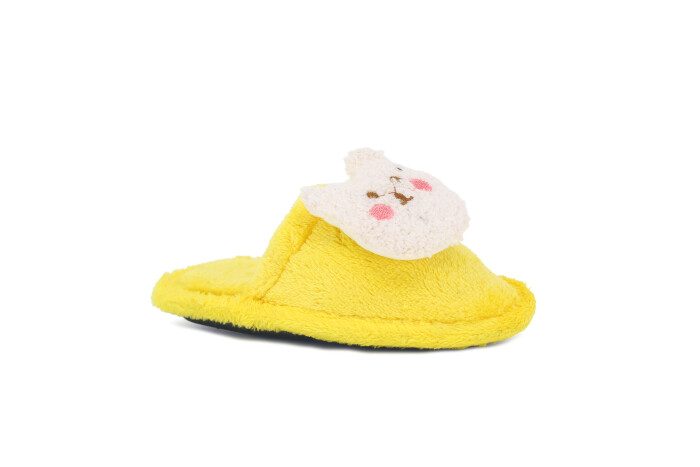 Polex Patik Batı Hayvanlı Kafalı Ev Terliği Ayıcıklı Sarı - Polex