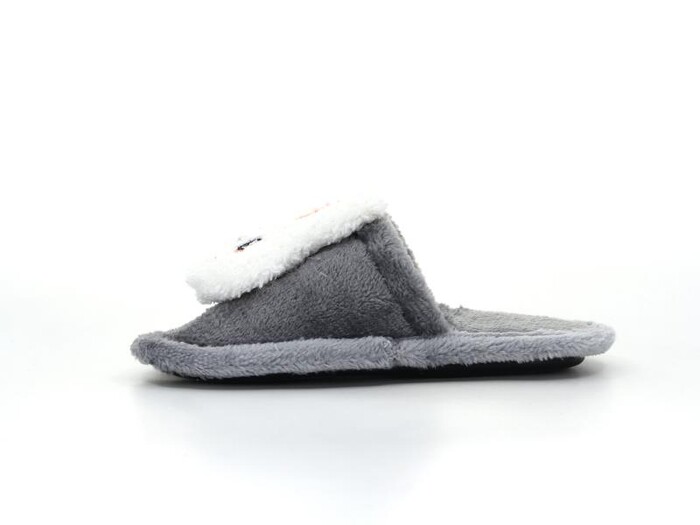 Polex Patik Batı Hayvanlı Kafalı Ev Terliği Tavşanlı Gri - 4