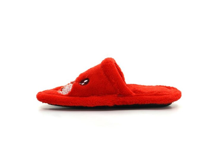 Polex Patik Batı Hayvanlı Nakışlı Ev Terliği Köpekli Kırmızı - 4