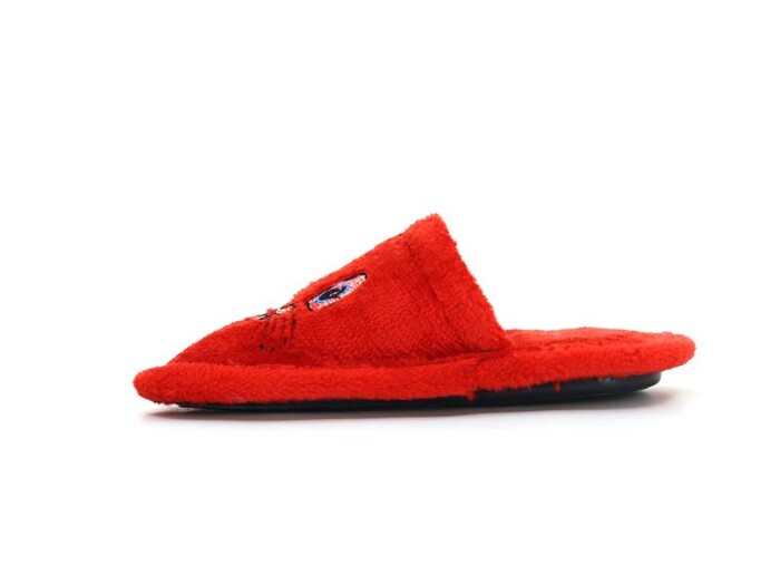 Polex Patik Batı Hayvanlı Nakışlı Ev Terliği Tavşanlı Kırmızı - 3