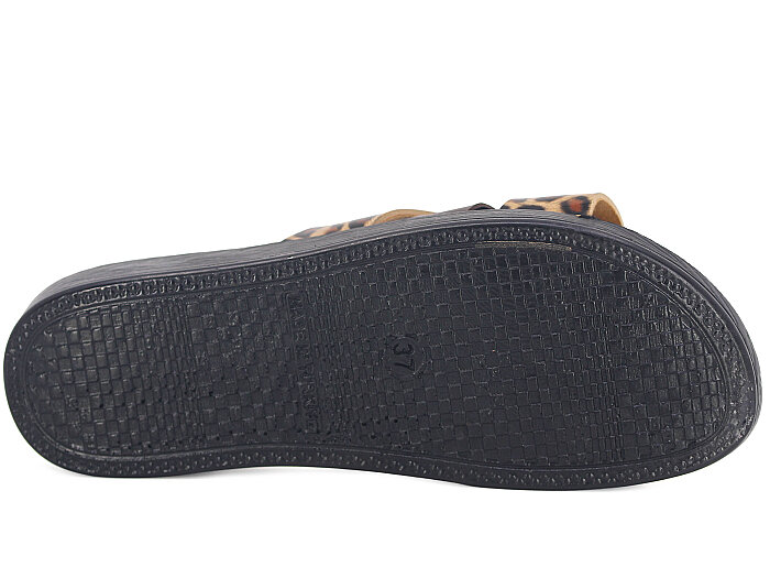 Polex Zenne 1051 TV Geçmeli Cilt Günlük Terlik Kahve - Taba Leopar - 3