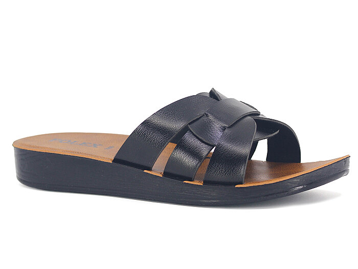 Polex Zenne 1051 TV Geçmeli Cilt Günlük Terlik Siyah 