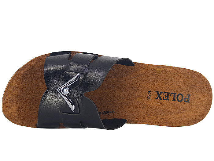 Polex Zenne 1052 V Toka Hrms Cilt Günlük Terlik Siyah - Polex (1)