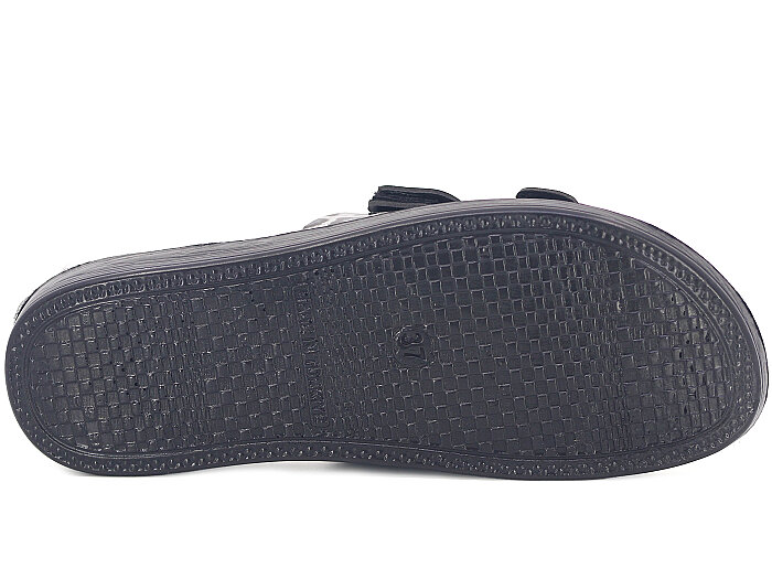 Polex Zenne 1053 Tek Toka Cırtlı Cilt Günlük Terlik Siyah - Siyah Leopar - 3