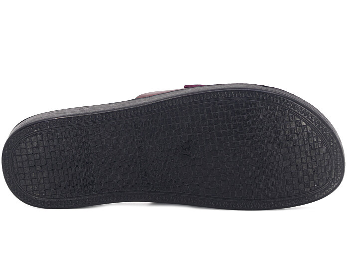 Polex Zenne 1062 Küçük Çift Toka Cilt Günlük Terlik Bordo - 3