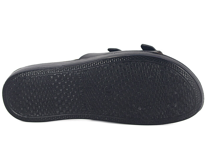 Polex Zenne 1062 Küçük Çift Toka Cilt Günlük Terlik Siyah - 3