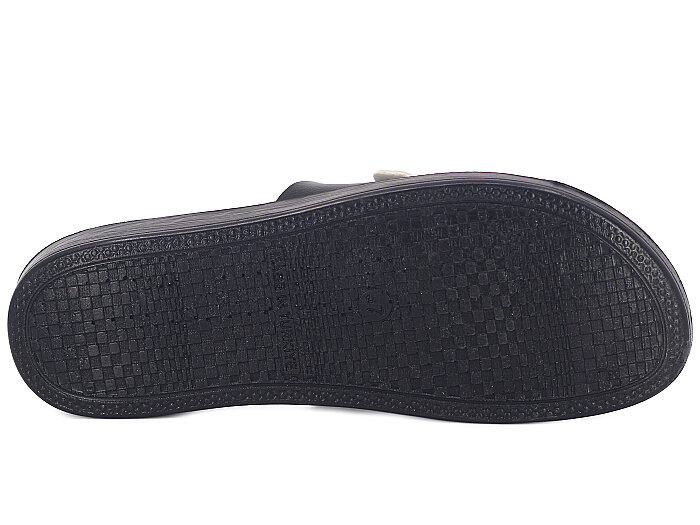 Polex Zenne 1062 Küçük Çift Toka Cilt Günlük Terlik Siyah - Siyah Leopar - 3