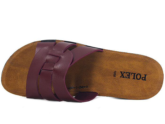 Polex Zenne 1069 Geçmeli Cilt Günlük Terlik Bordo - Polex (1)