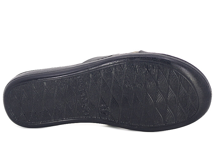 Polex Zenne 1104 Geçmeli Cilt Günlük Terlik Siyah - Siyah Leopar - 3
