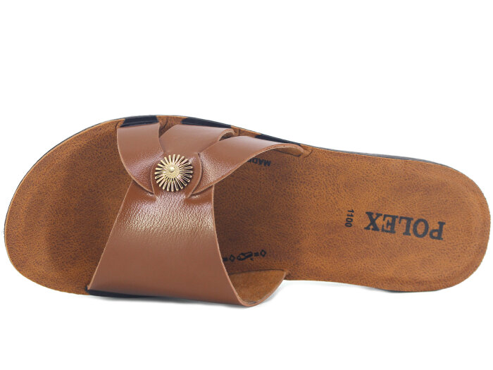 Polex Zenne 1105 Tokalı Cilt Günlük Terlik Taba - Polex (1)