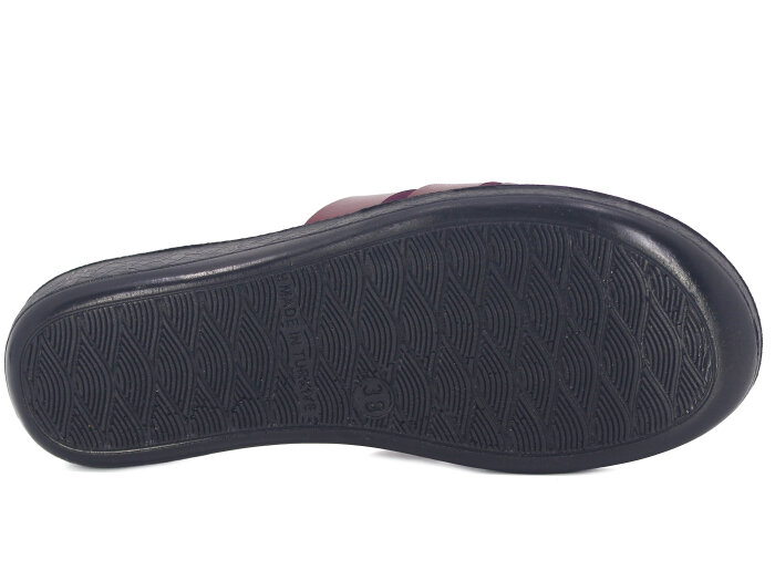 Polex Zenne 1107 Geçmeli Parçalı Cilt Günlük Terlik Bordo - 3