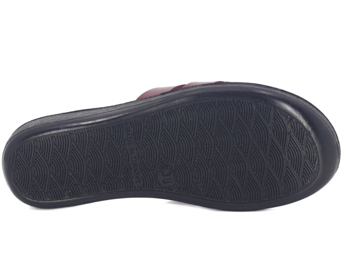 Polex Zenne 1107 Geçmeli Parçalı Cilt Günlük Terlik Bordo - 3