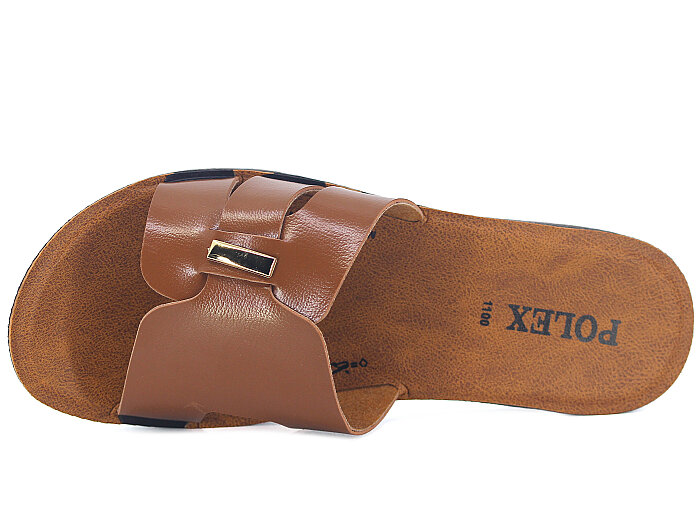 Polex Zenne 1107 Geçmeli Parçalı Cilt Günlük Terlik Taba - Polex (1)