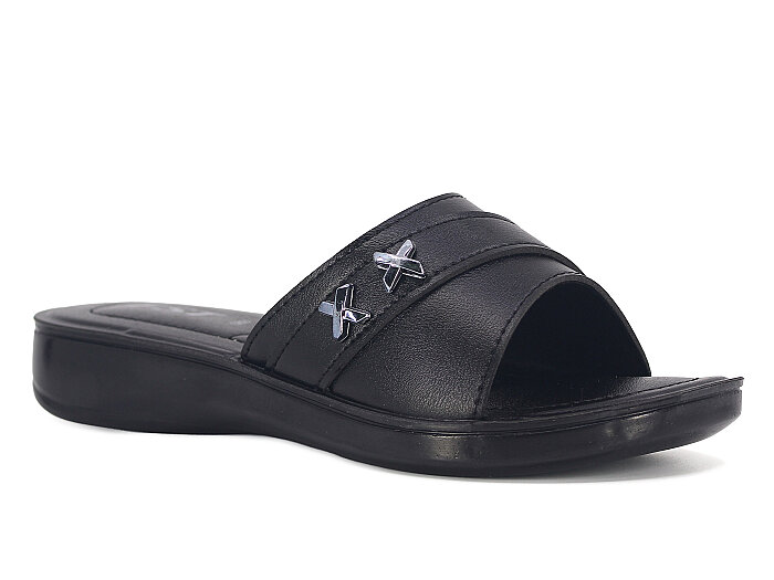 Polex Zenne 1253 Tokalı Pedli Günlük Terlik Siyah - 1