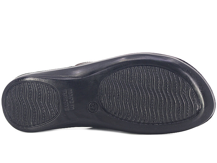 Polex Zenne 1256 Çapraz Tokalı Pedli Günlük Terlik Kahve - 3