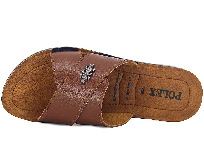 Polex Zenne 1256 Çapraz Tokalı Pedli Günlük Terlik Taba - 2