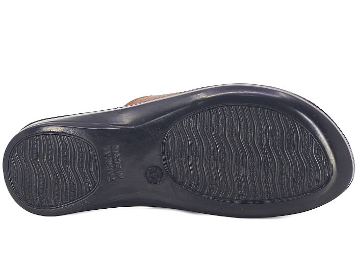 Polex Zenne 1256 Çapraz Tokalı Pedli Günlük Terlik Taba - 3