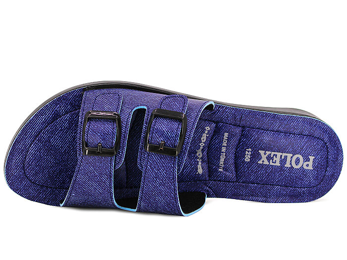 Polex Zenne 1260 Çift Toka Pedli Günlük Terlik Kot - Polex (1)