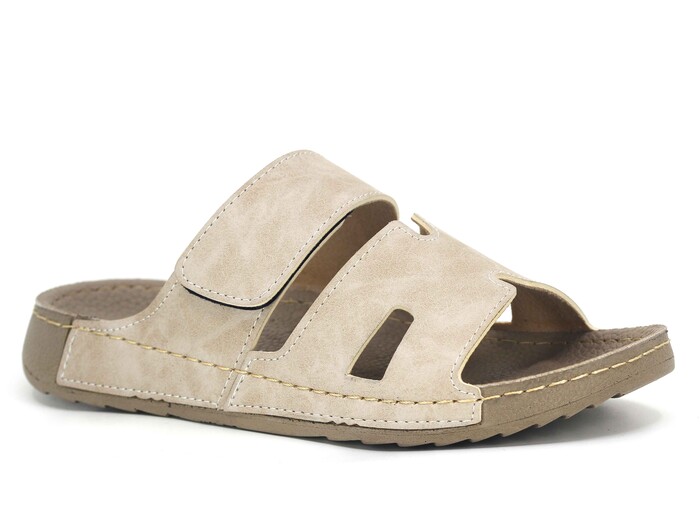 Polex Zenne 15003 Cırtlı Helmes Spor Taban Günlük Terlik Bej 