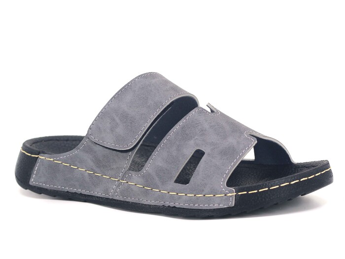 Polex Zenne 15003 Cırtlı Helmes Spor Taban Günlük Terlik Gri 