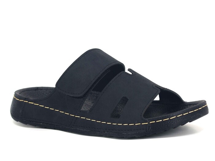 Polex Zenne 15003 Cırtlı Helmes Spor Taban Günlük Terlik Siyah 