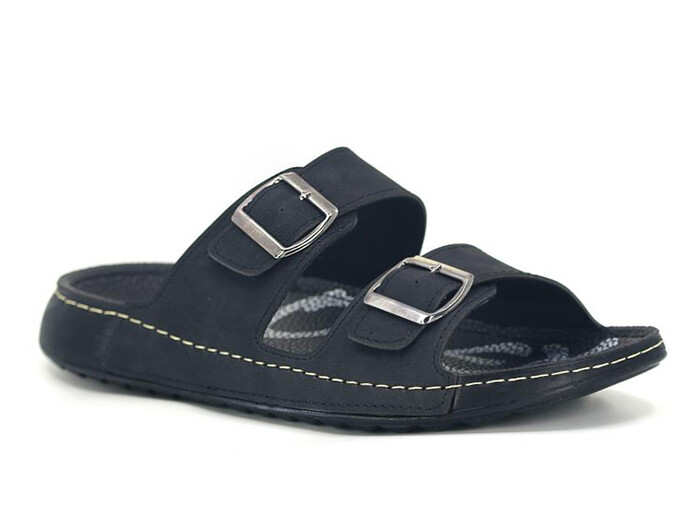 Polex Zenne 15052 Çift Toka Spor Taban Günlük Terlik Siyah 