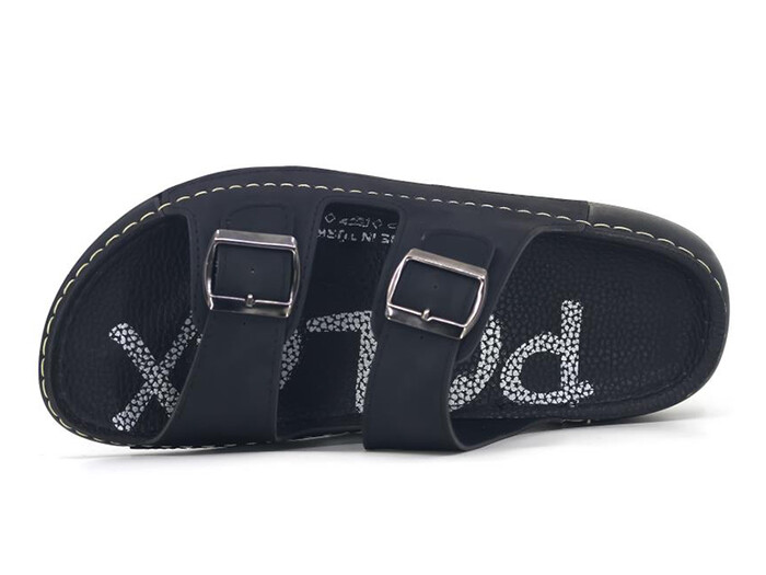 Polex Zenne 15052 Çift Toka Spor Taban Günlük Terlik Siyah - Polex (1)