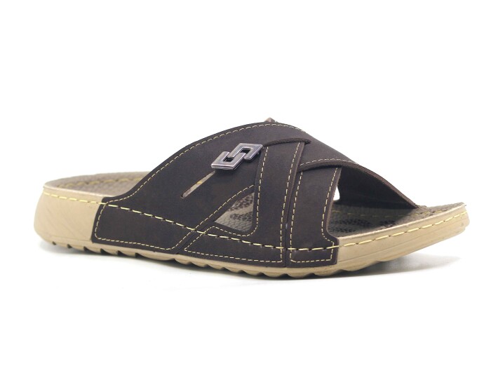 Polex Zenne 15053 Çapraz Spor Taban Günlük Terlik Kahve - 1