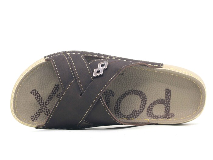 Polex Zenne 15053 Çapraz Spor Taban Günlük Terlik Kahve - 2