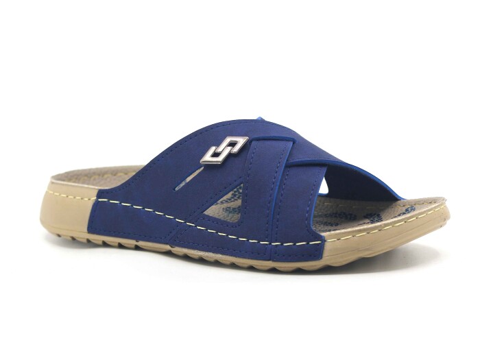 Polex Zenne 15053 Çapraz Spor Taban Günlük Terlik Lacivert - Polex