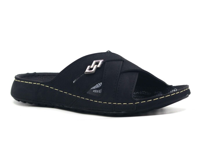 Polex Zenne 15053 Çapraz Spor Taban Günlük Terlik Siyah 