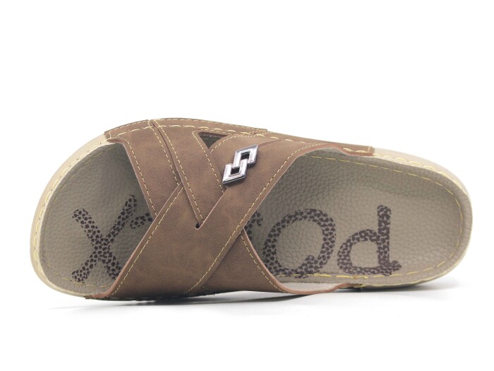 Polex Zenne 15053 Çapraz Spor Taban Günlük Terlik Vizon - 2