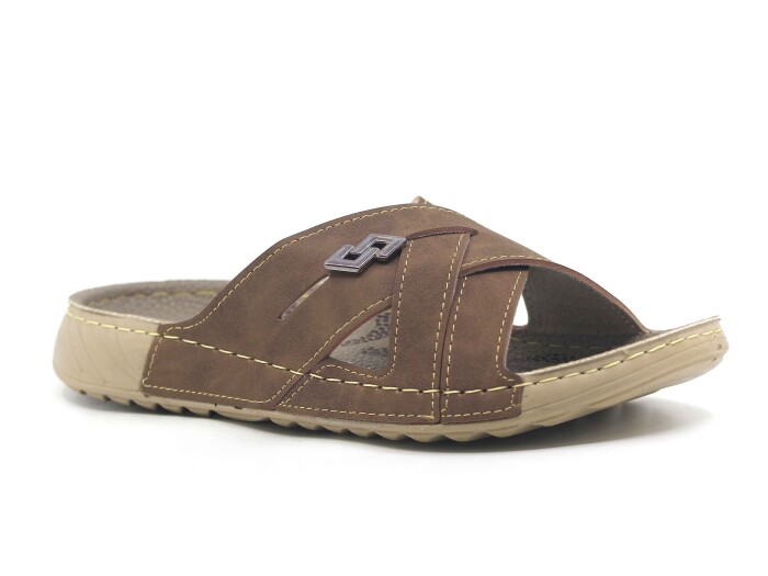 Polex Zenne 15053 Çapraz Spor Taban Günlük Terlik Vizon - Polex