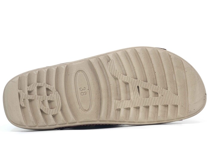 Polex Zenne 15054 Cırtlı Tokalı Spor Taban Günlük Terlik Kahve - 3