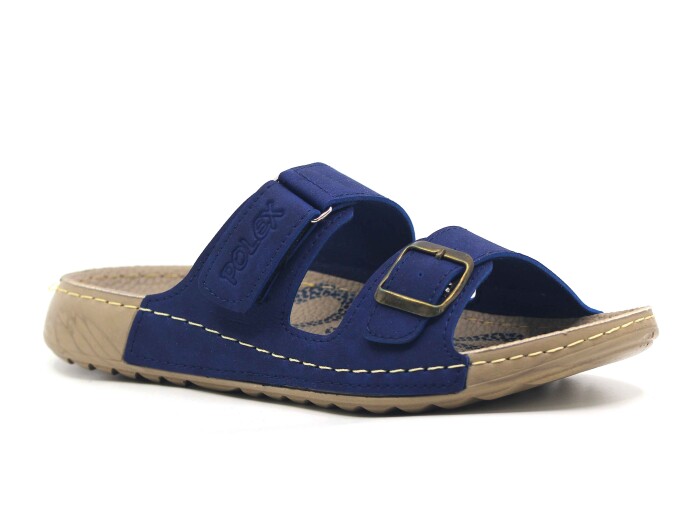 Polex Zenne 15054 Cırtlı Tokalı Spor Taban Günlük Terlik Lacivert 