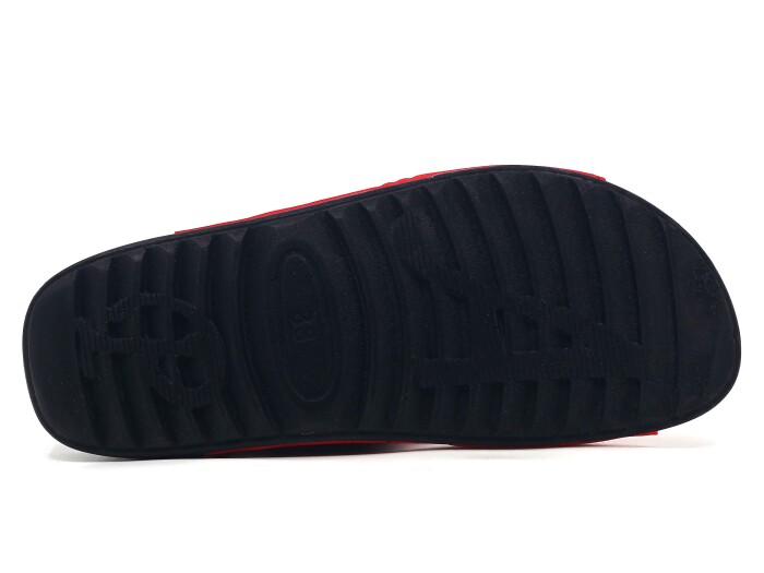 Polex Zenne 15057 Çapraz Uzun Cırtlı Spor Taban Günlük Terlik Kırmızı - 3