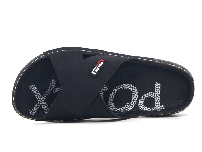 Polex Zenne 15056 Çapraz Spor Taban Günlük Terlik Siyah - 2