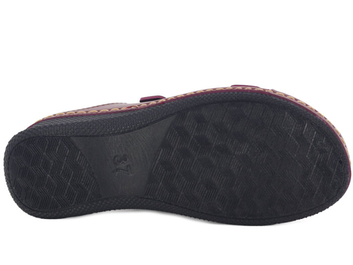 Polex Zenne 15153 Çift Toka Monta Günlük Terlik Bordo - 3