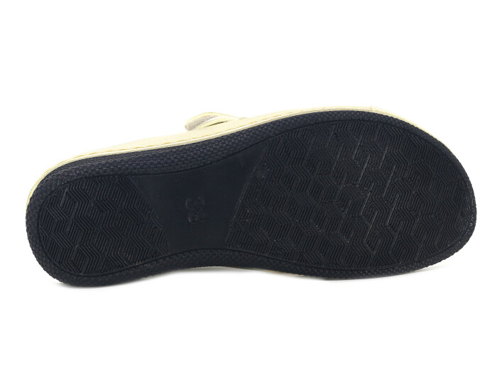 Polex Zenne 15155 Çapraz Cırtlı Monta Günlük Terlik Bej - 3