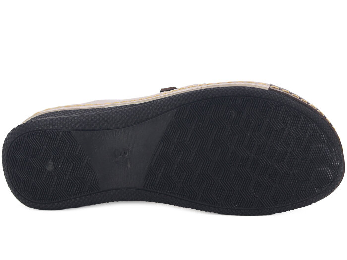 Polex Zenne 15158 Çapraz Tokalı Monta Günlük Terlik Bej - Kahve - 3