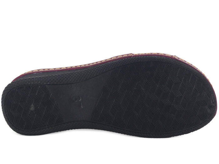 Polex Zenne 15158 Çapraz Tokalı Monta Günlük Terlik Bordo - 3