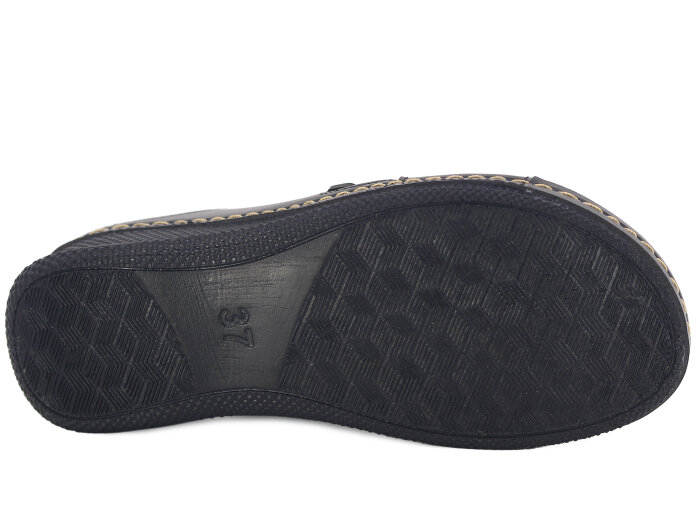 Polex Zenne 15158 Çapraz Tokalı Monta Günlük Terlik Siyah - 3