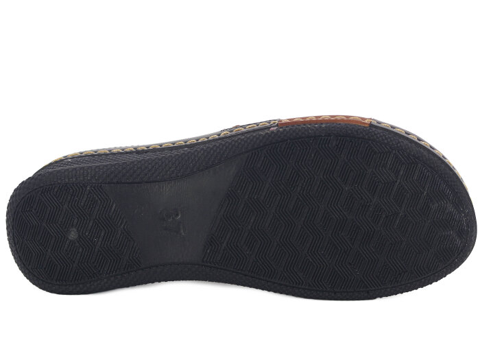 Polex Zenne 15158 Çapraz Tokalı Monta Günlük Terlik Siyah - Taba - 3