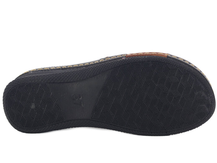 Polex Zenne 15158 Çapraz Tokalı Monta Günlük Terlik Siyah - Taba - 3