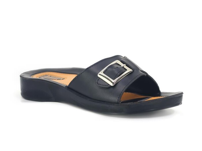 Polex Zenne 5001-C Esem Tokalı Poşetli Günlük Terlik Siyah 