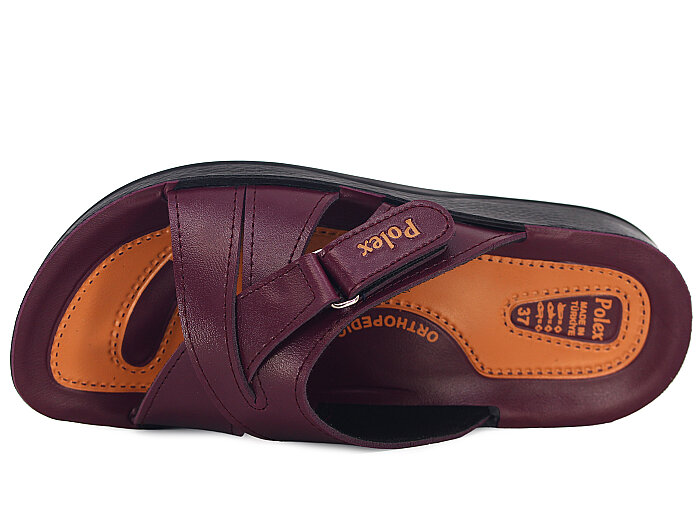 Polex Zenne 5005-C Esem İçten Cırtlı Poşetli Günlük Terlik Bordo - 2
